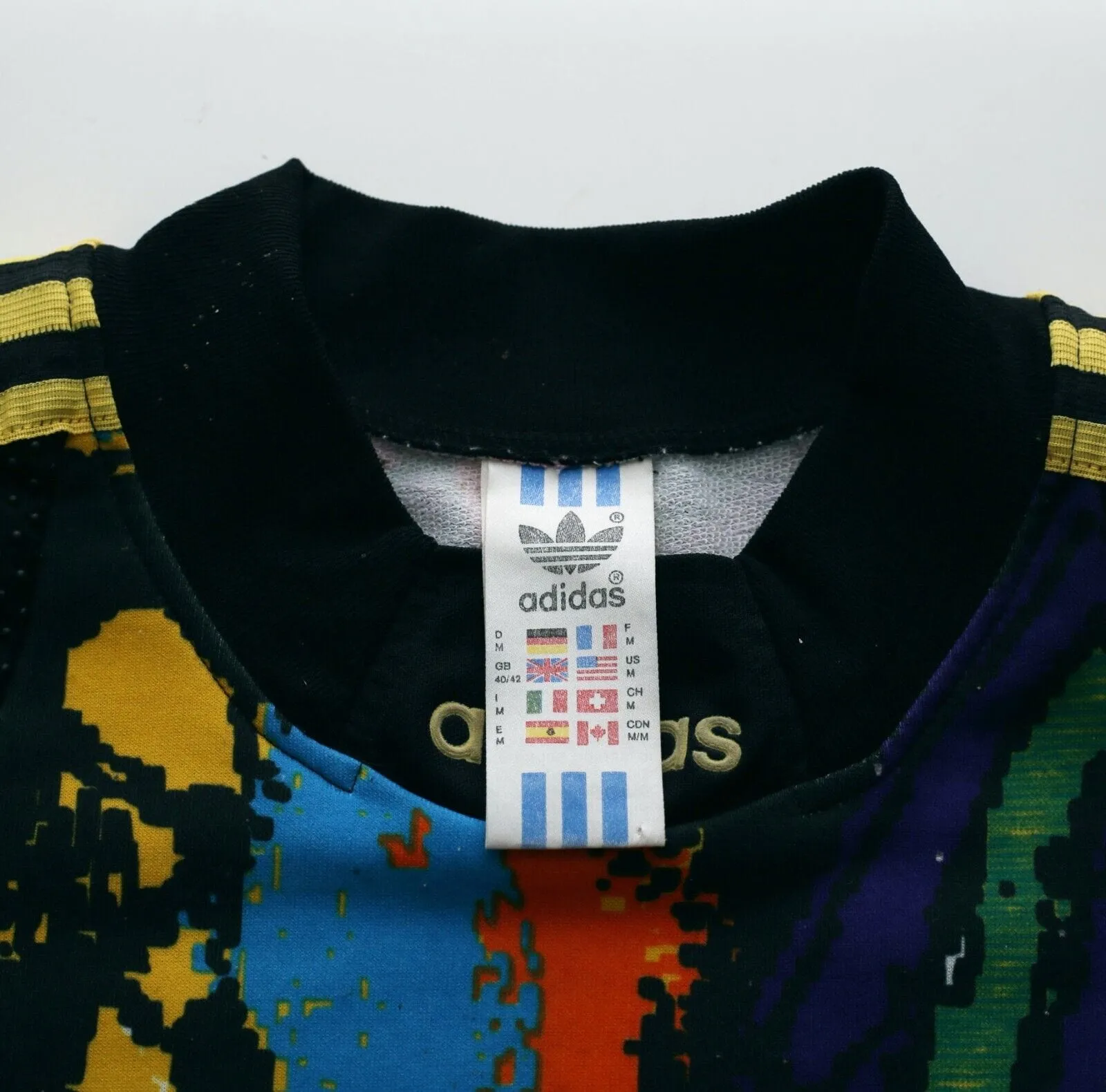 1992/93 #1 ADIDAS GK Template Vintage Football Shirt (M) Goalkeeper