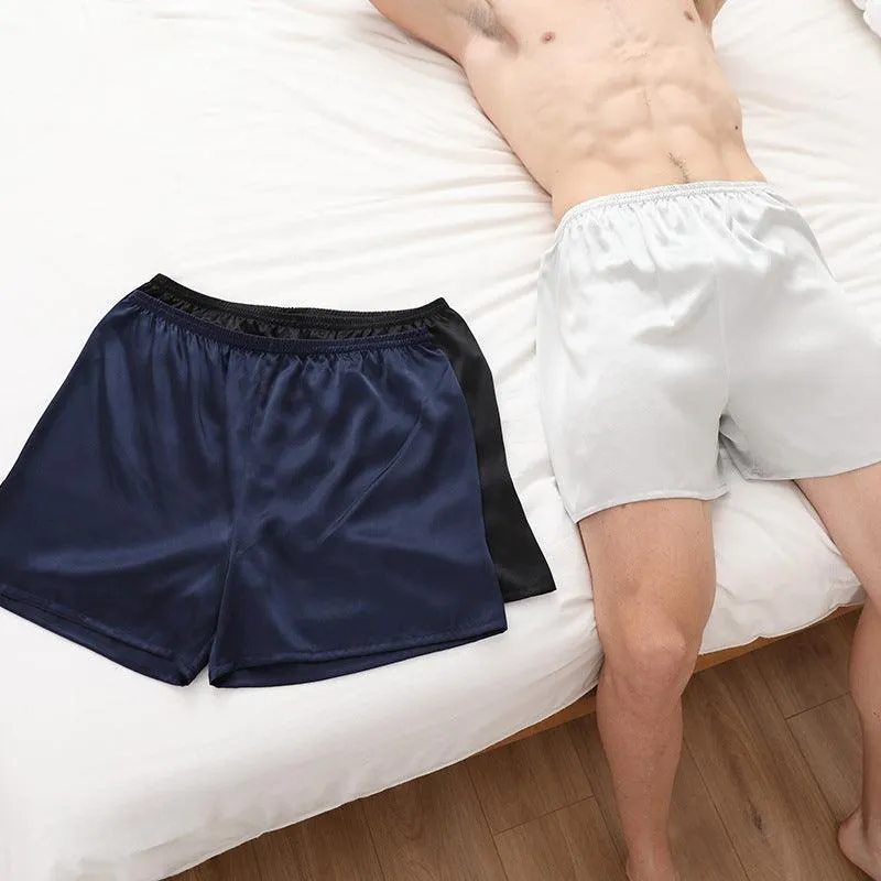 22 Momme Silk Boxers Underwear For Men 100% Pure Silk Short Pants Silk Sleepwear