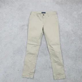 Aeropostale Mens Chino Pants Slim Straight Leg Low Rise Pocket Beige SZ W29XL32