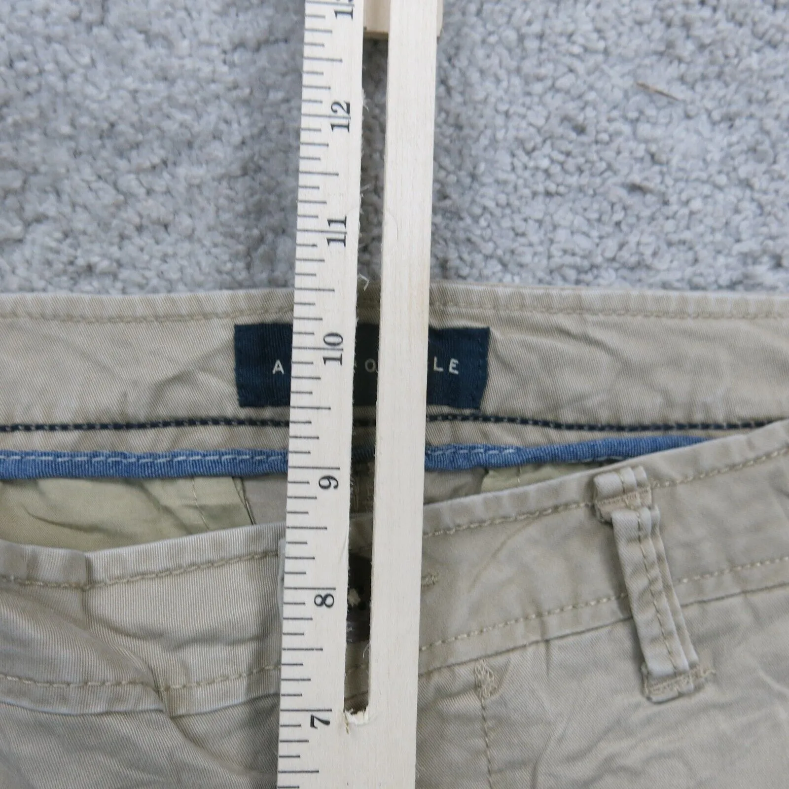 Aeropostale Mens Chino Pants Slim Straight Leg Low Rise Pocket Beige SZ W29XL32