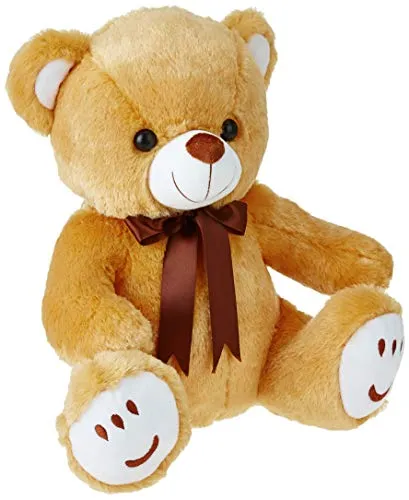 Amazon Brand - Jam & Honey Teddy Bear, Cute, Soft Toy (33 Cm, Brown), Great Birthday Gift