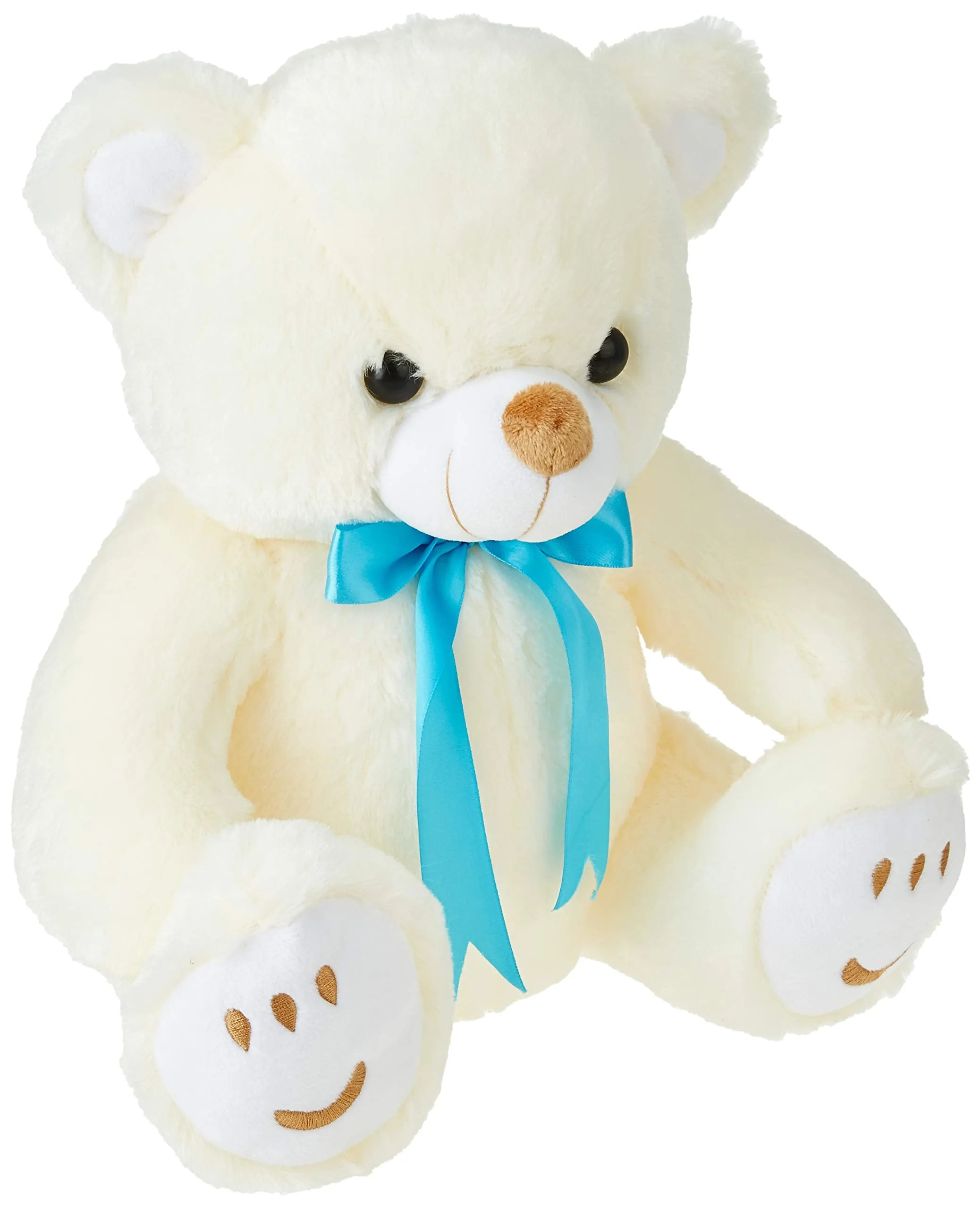 Amazon Brand - Jam & Honey Teddy Bear, Cute, Soft Toy (33 Cm, White, Cream), Great Birthday Gift