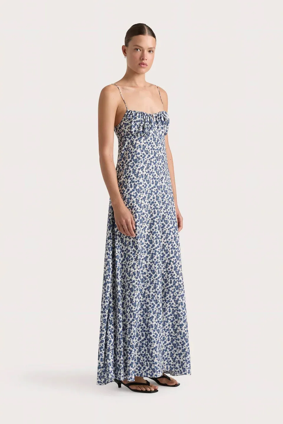 Anessa Maxi Dress - Leilani Print/Mid Blue