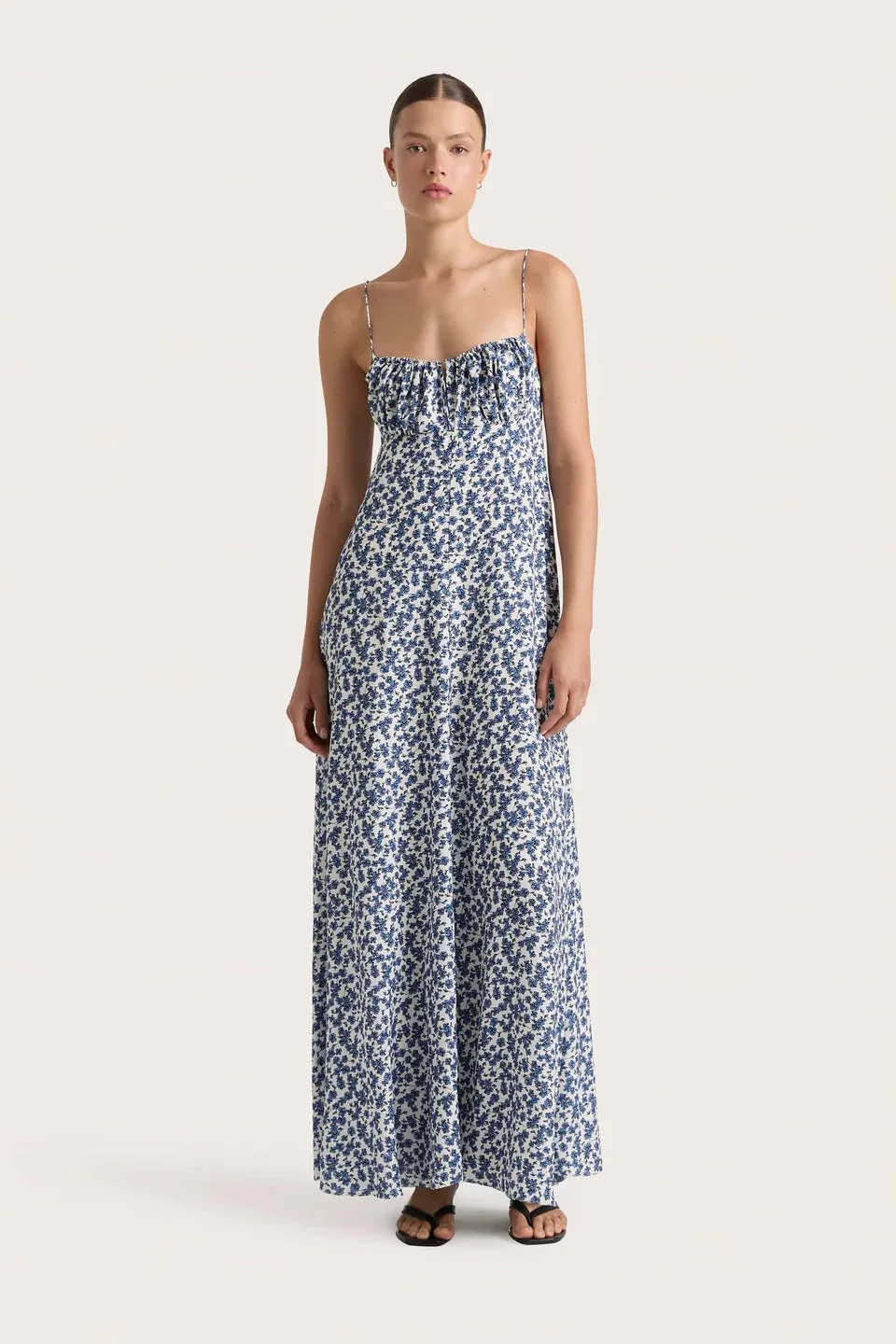 Anessa Maxi Dress - Leilani Print/Mid Blue