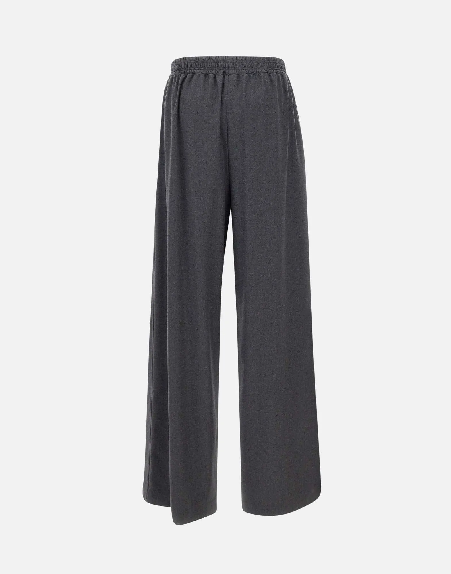 Anthracite Grey Wool Wide Leg Trousers