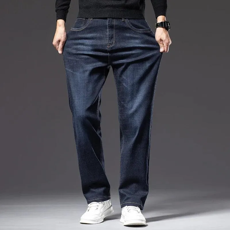 Autumn Men's Dark Blue Straight-leg Brand