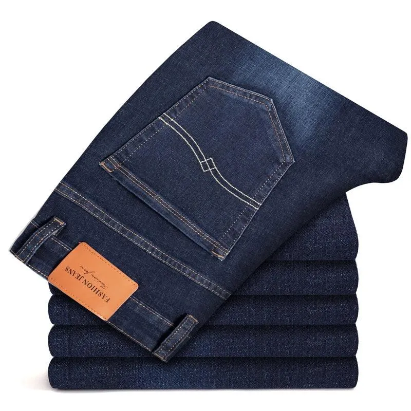 Autumn Men's Dark Blue Straight-leg Brand