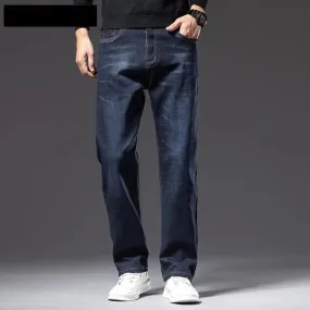 Autumn Men's Dark Blue Straight-leg Brand