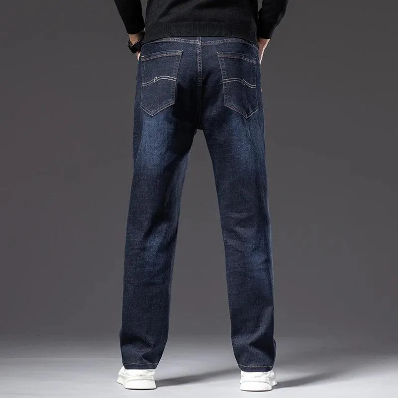 Autumn Men's Dark Blue Straight-leg Brand