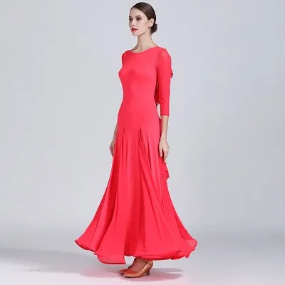 #B22009 Modern-Ballroom- Waltz- Tango Dress