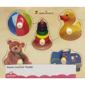 Baby Toy Wooden Knob Puzzle (18mo )