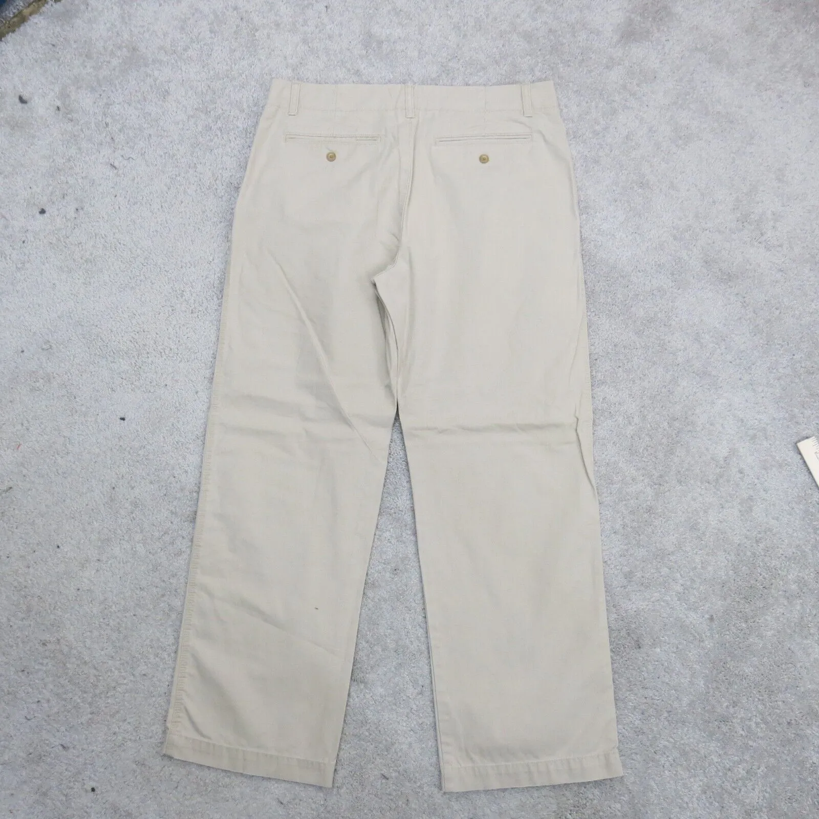 Banana Republic Mens Chino Pants Straight Leg Mid Rise Pocket Beige Size W34XL32