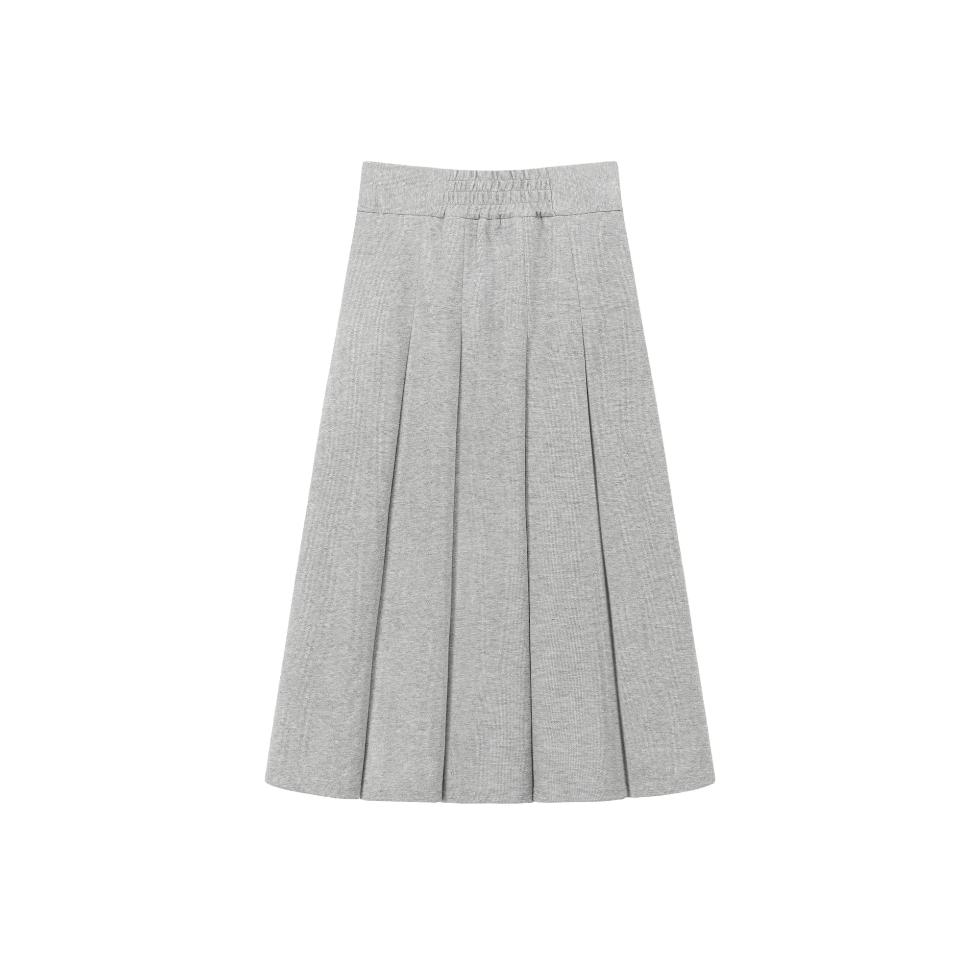 Banded Long Pleated Skirt