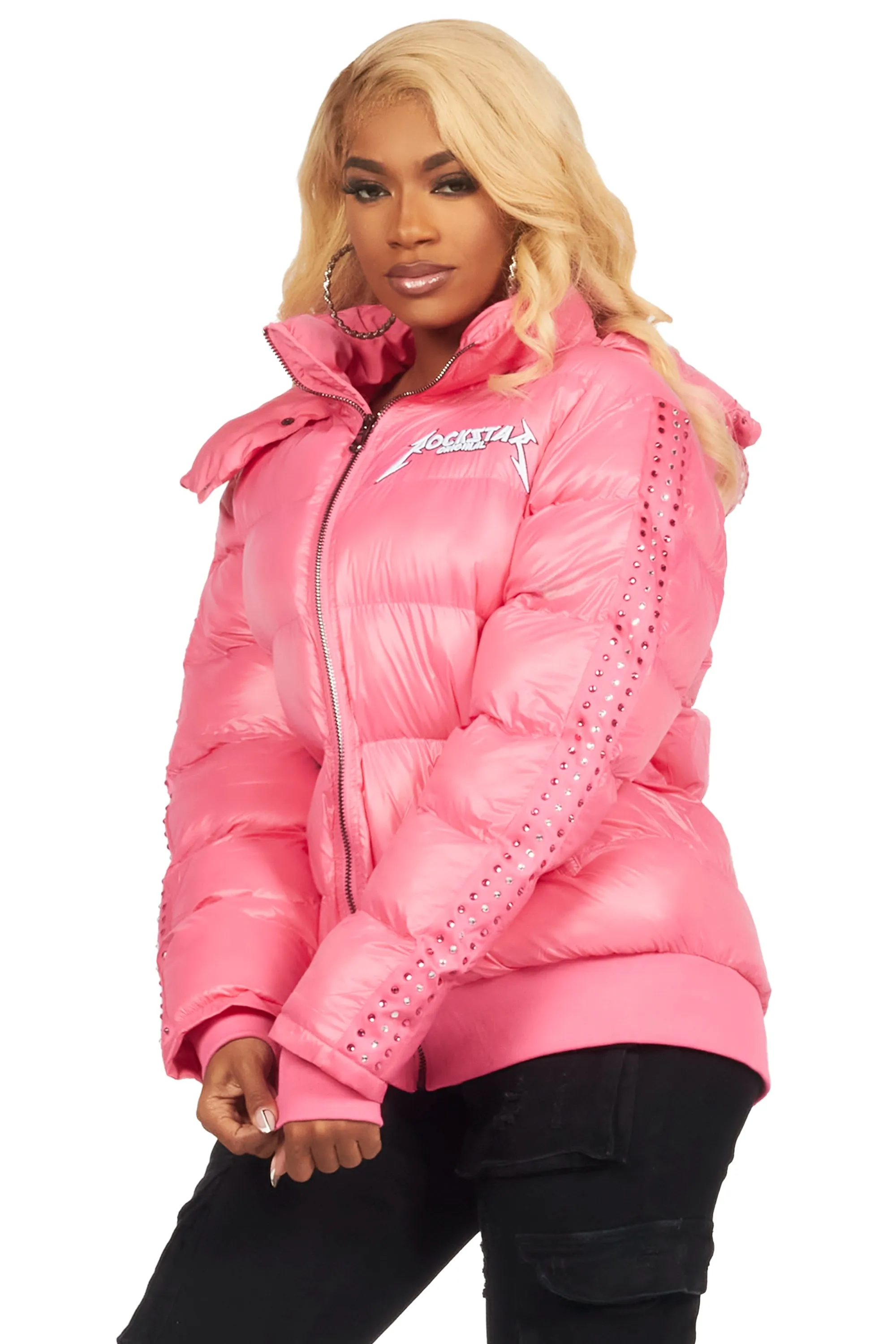 Banklee Pink Puffer Jacket