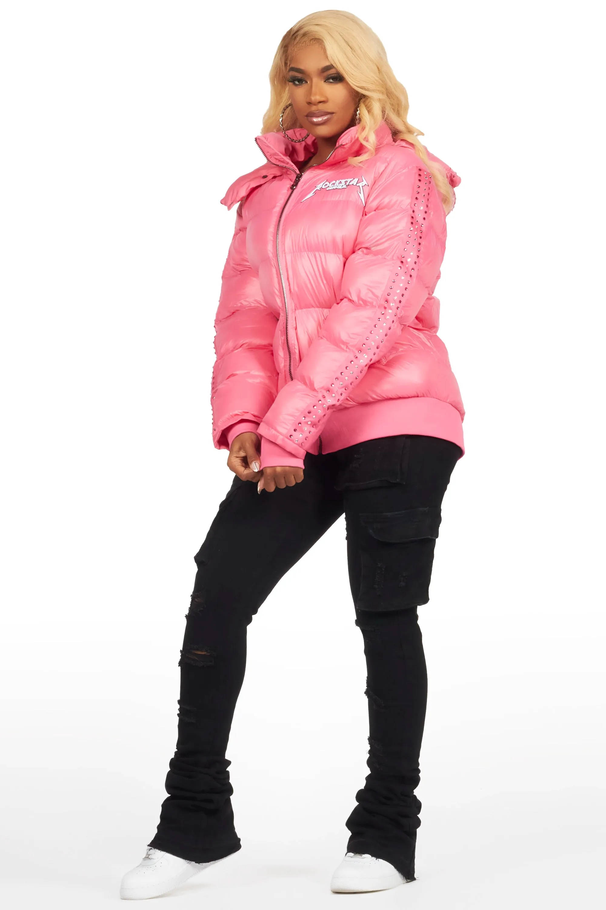 Banklee Pink Puffer Jacket