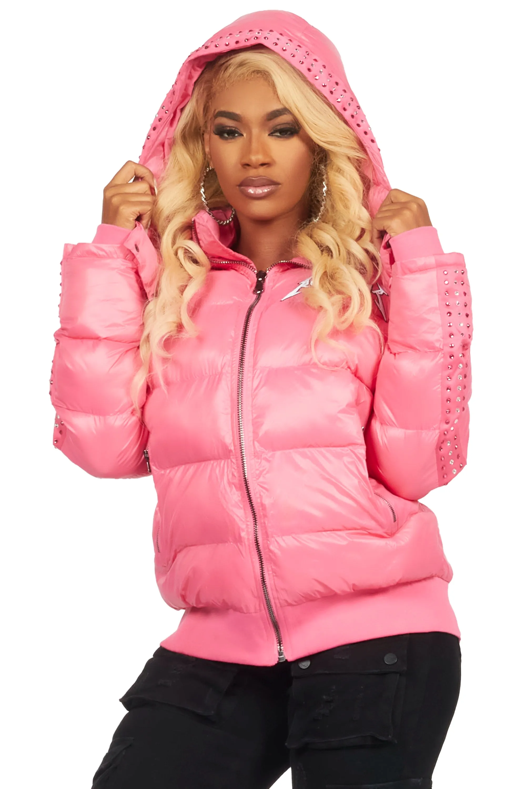 Banklee Pink Puffer Jacket