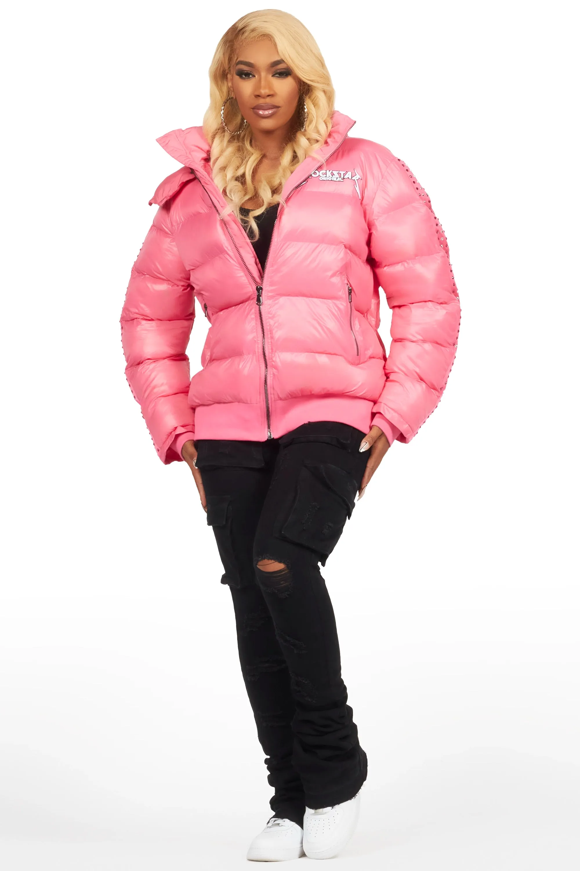 Banklee Pink Puffer Jacket