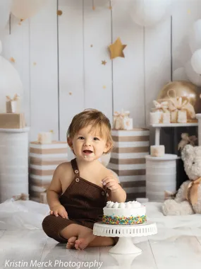 Bears and Stars Cake Smash Backdrop