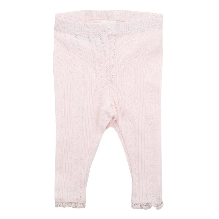 BEBE WHITE LABLE PINK POINTELLE LEGGING