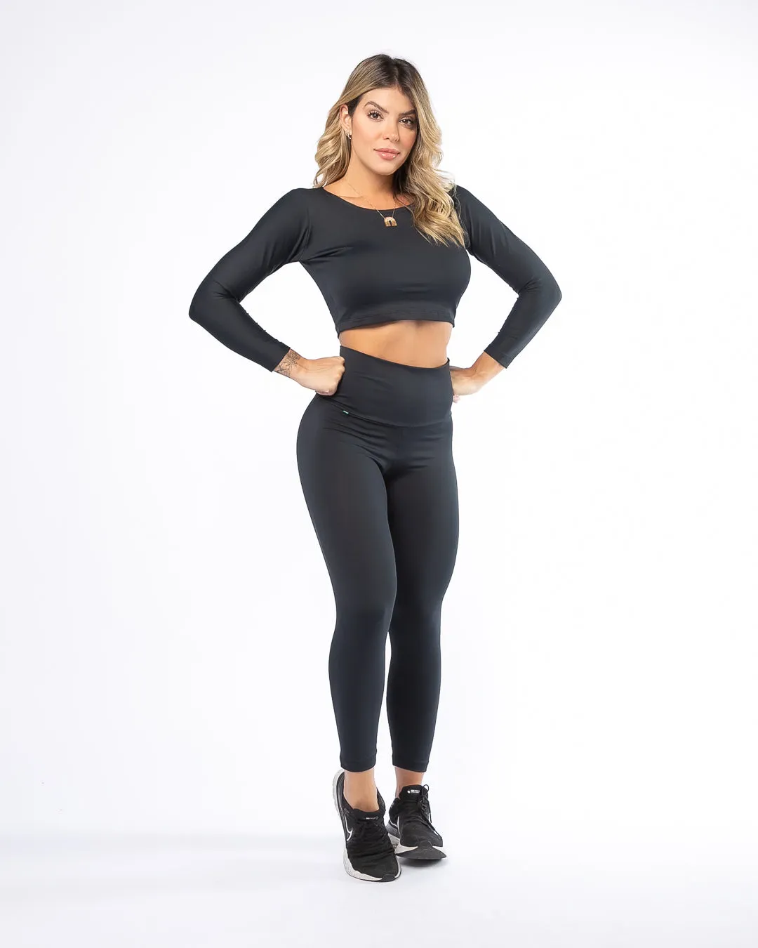 Black High Rise 7/8 Compressive Leggings