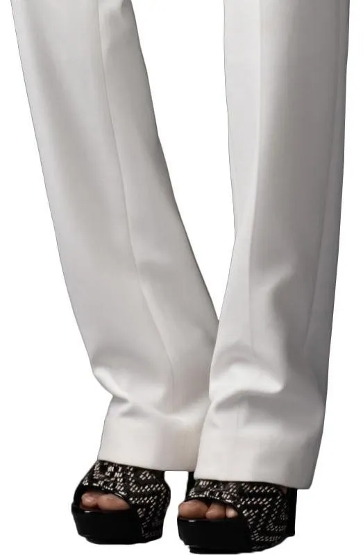 Bootcut White Trousers