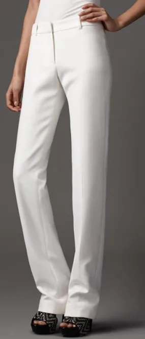 Bootcut White Trousers