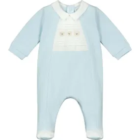 Boys Blue Cotton Freddie Babygrow