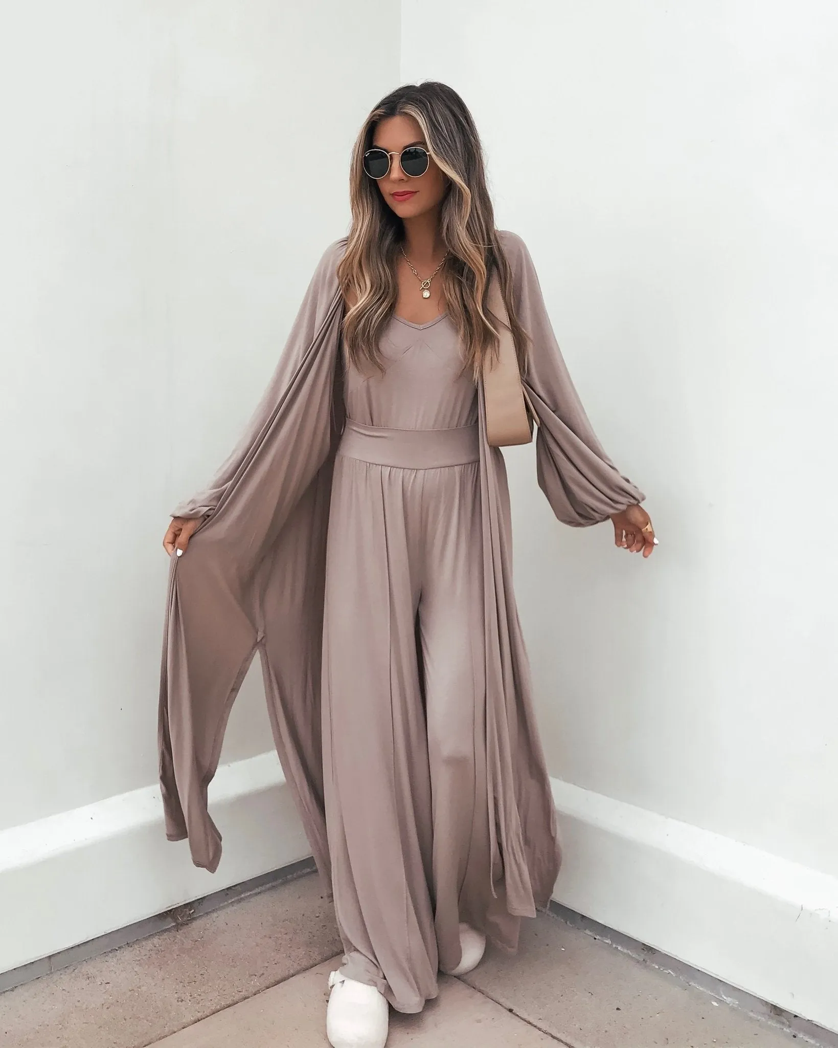 Buttery Soft Taupe Wide Leg Pants