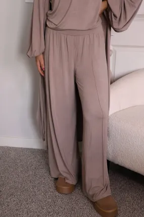 Buttery Soft Taupe Wide Leg Pants