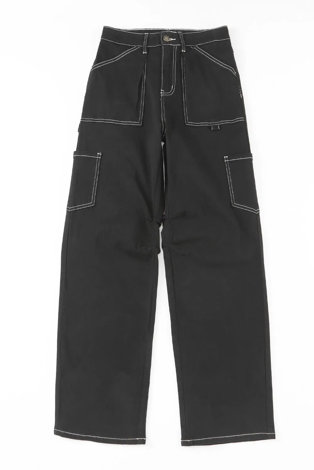 Casual Black Cargo Pants