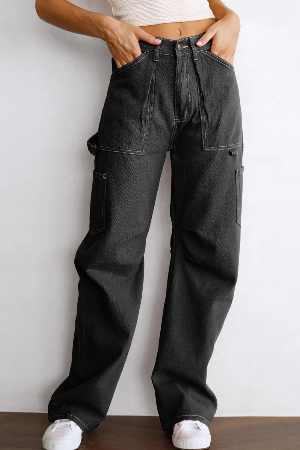 Casual Black Cargo Pants