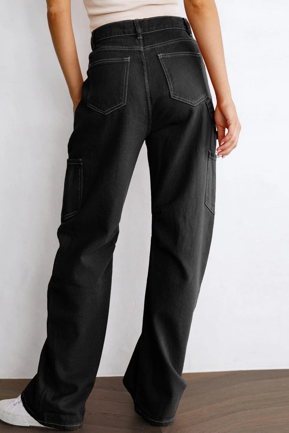 Casual Black Cargo Pants