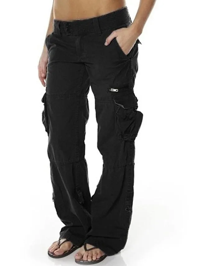 Casual Black Cargo Pants