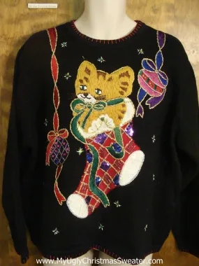 Christmas Kitten Bad Christmas Sweater