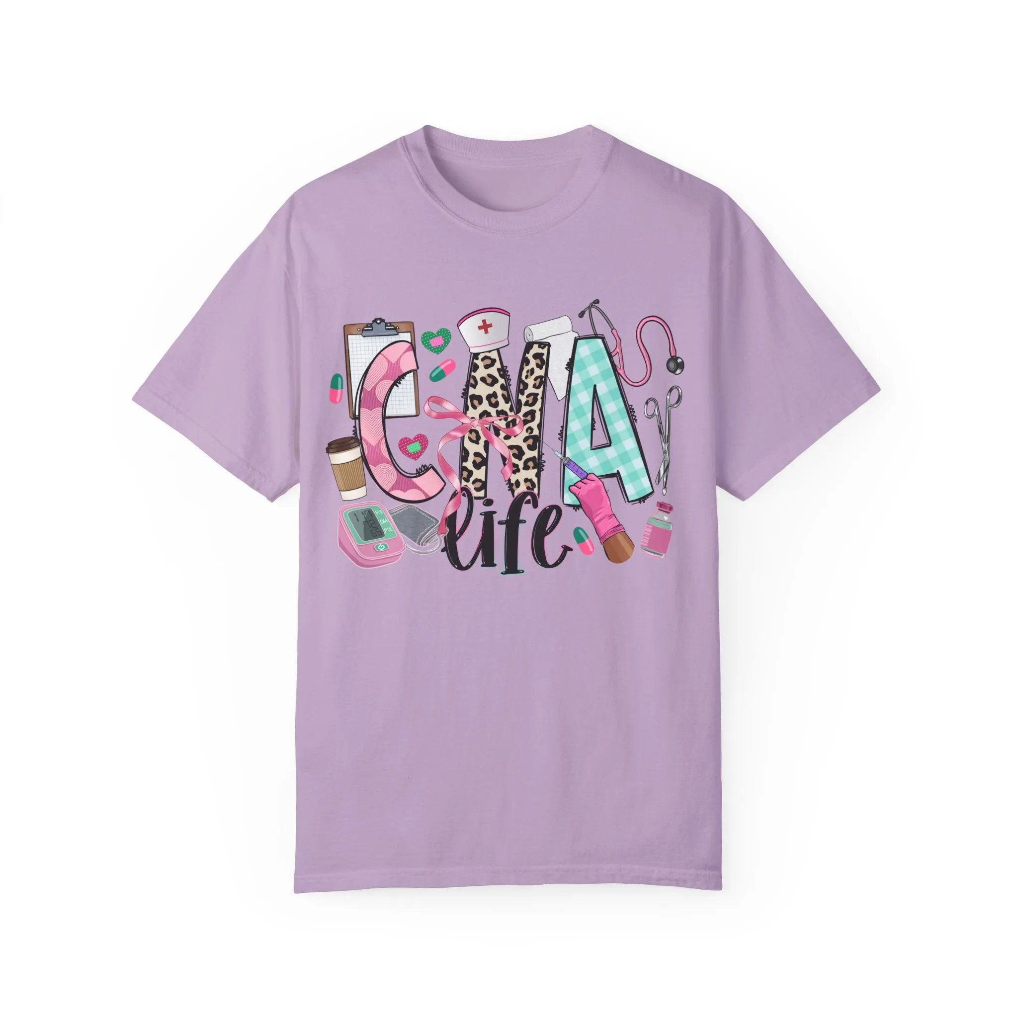 CNA Life Garment-Dyed T-Shirt - Cute Nurse Shirt, Healthcare Gift, Nursing Student Gift, Funny Nurses Day Tee, Medical Apparel