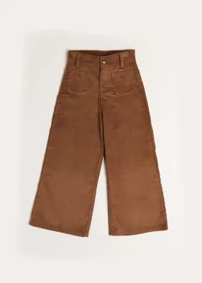 Corduroy Wide Leg Trousers in Caramel (4-10yrs)