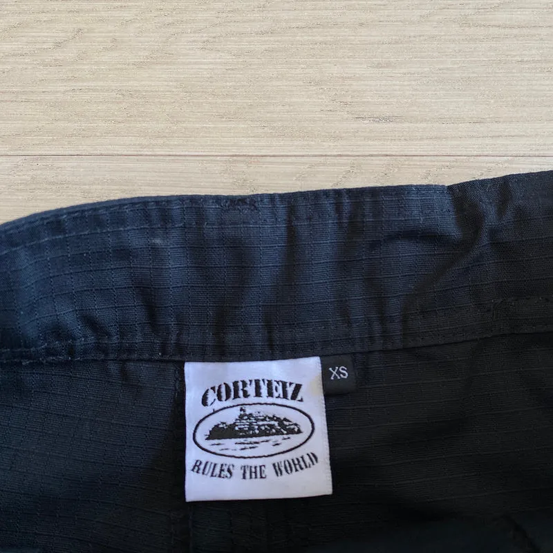 CORTEIZ ALCATRAZ CARGO PANTS BLACK/WHITE