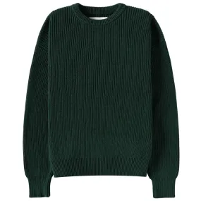 Cotton Knit Sweater Evergreen - Unisex