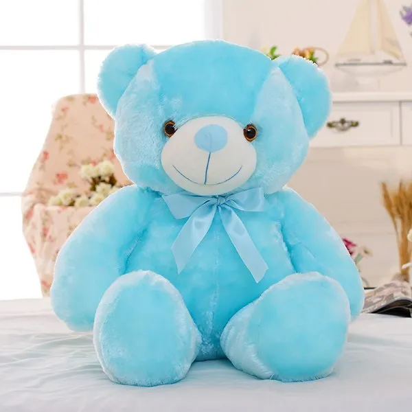 Creative Light Up LED Teddy Bear Plush Toy Colorful Glowing Christmas Gift