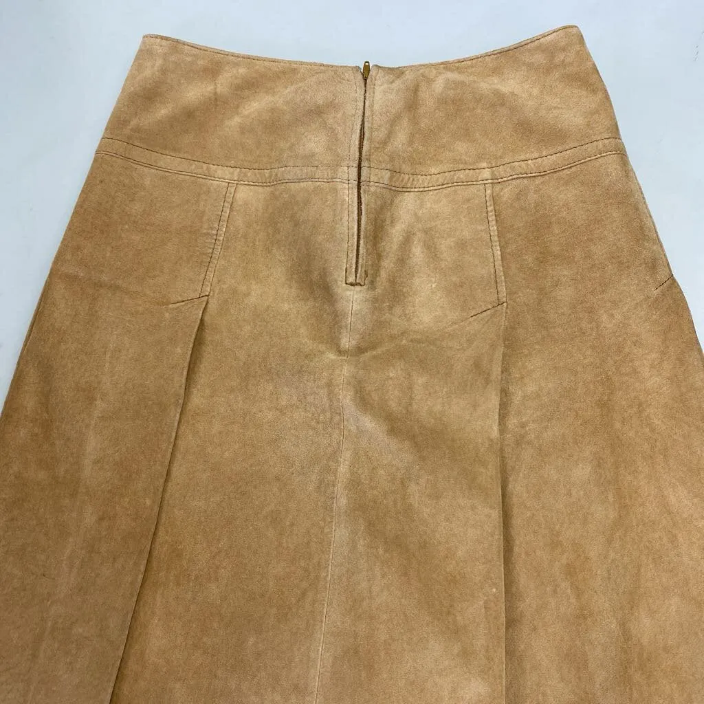 Danier vintage pleated suede skirt 8