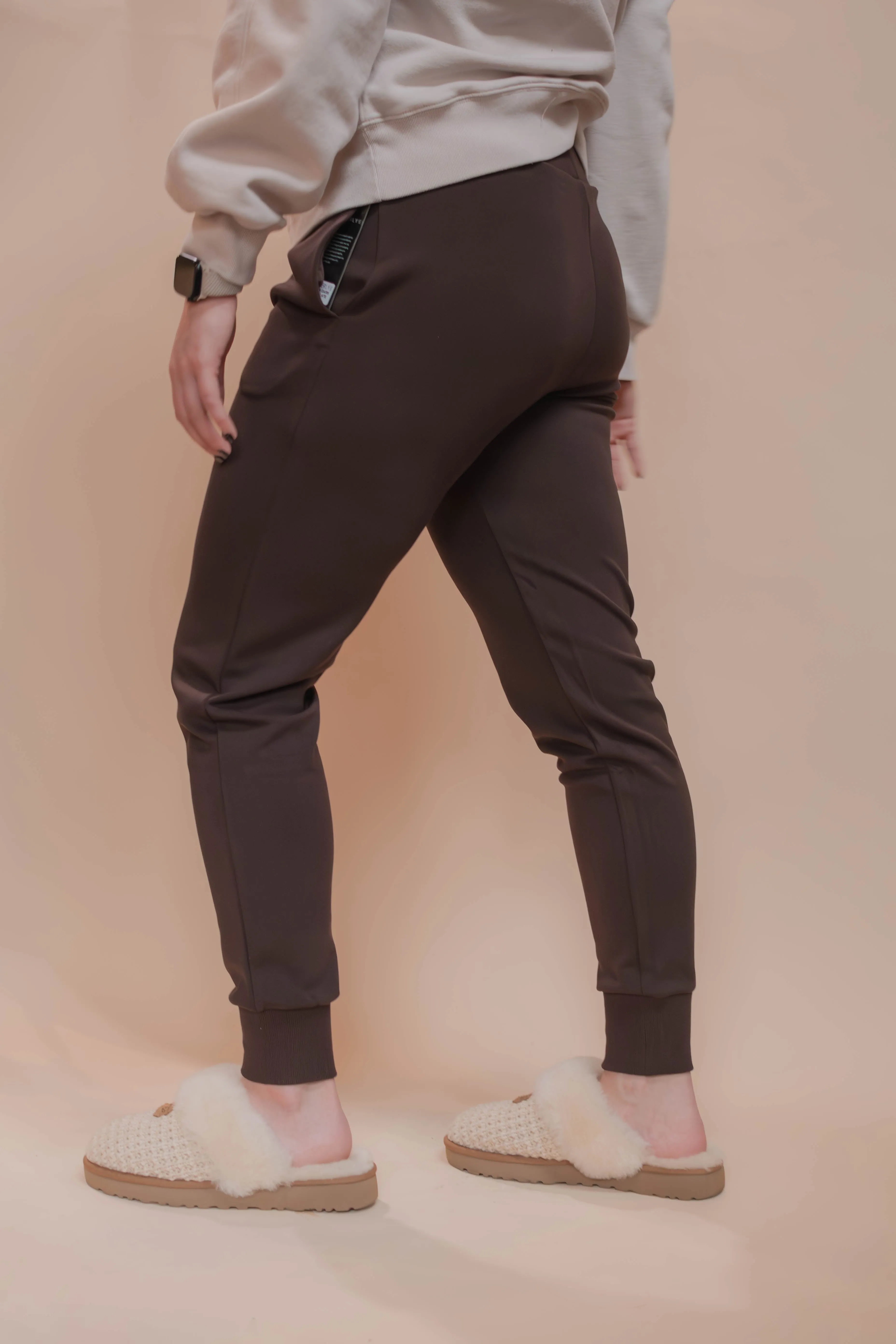 dark chocolate high waisted jogger