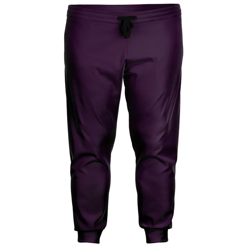 Dark Purple Joggers | Unisex | with PLUS sizes | Dark Pastel Purple | C30M60Y0K80