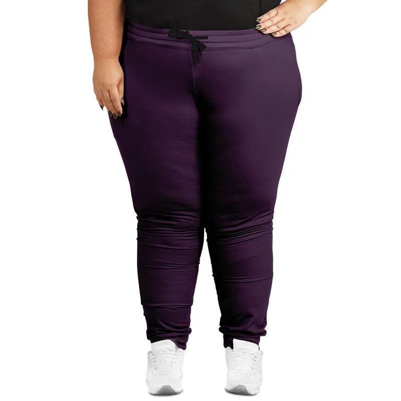 Dark Purple Joggers | Unisex | with PLUS sizes | Dark Pastel Purple | C30M60Y0K80