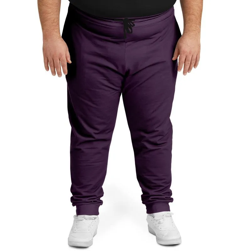 Dark Purple Joggers | Unisex | with PLUS sizes | Dark Pastel Purple | C30M60Y0K80