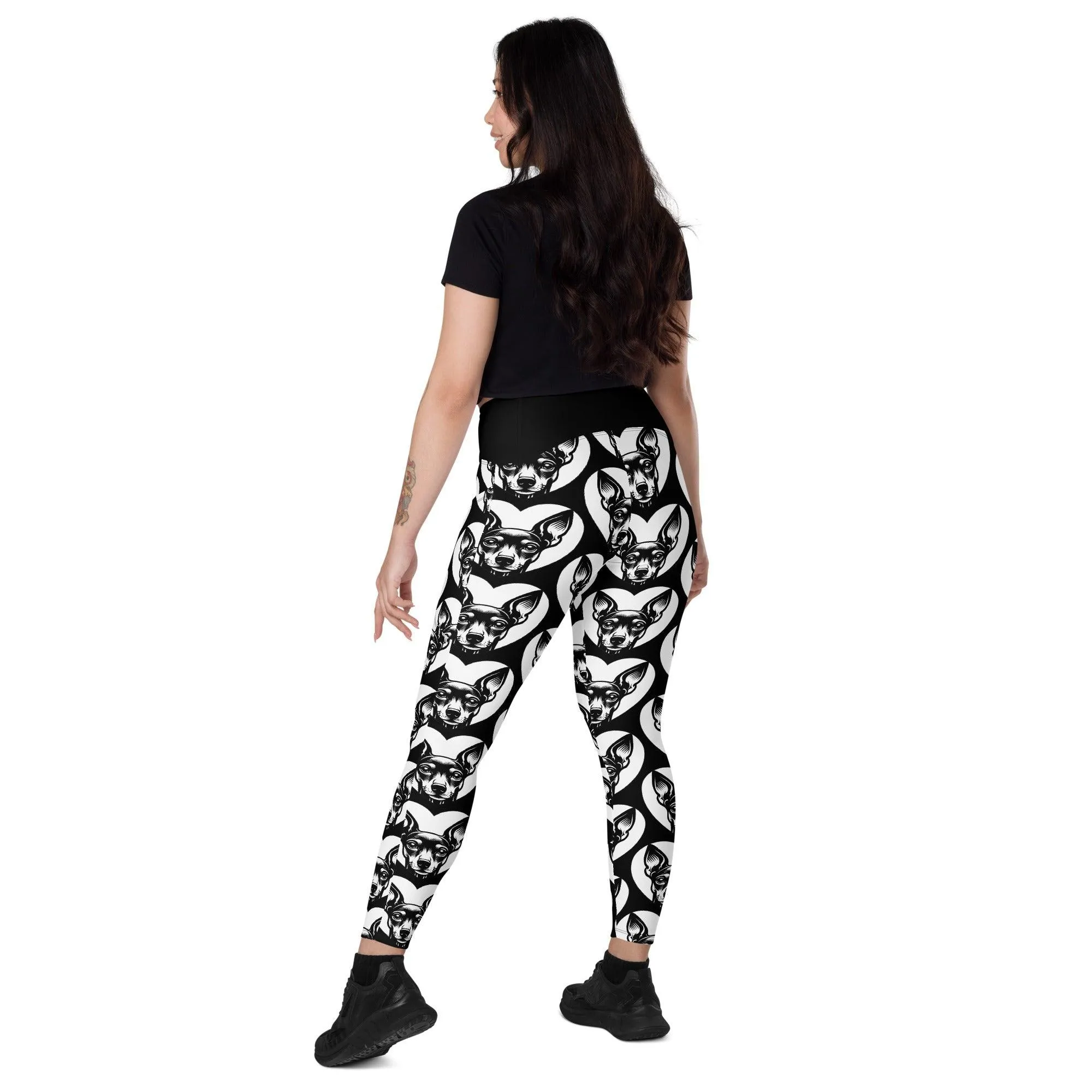 DOG BREED LEGGINGS with pockets - MINIATURE PINSCHER - HERTTAHOUND