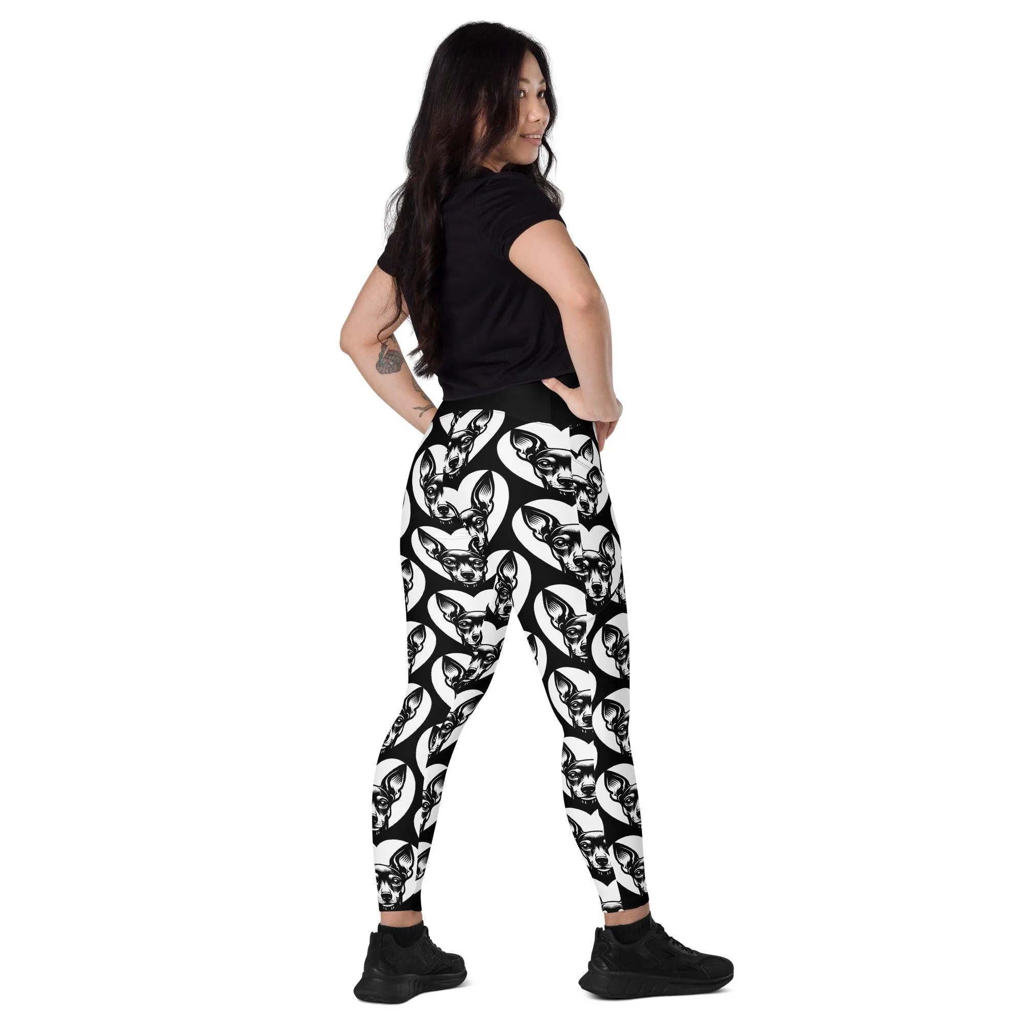 DOG BREED LEGGINGS with pockets - MINIATURE PINSCHER - HERTTAHOUND