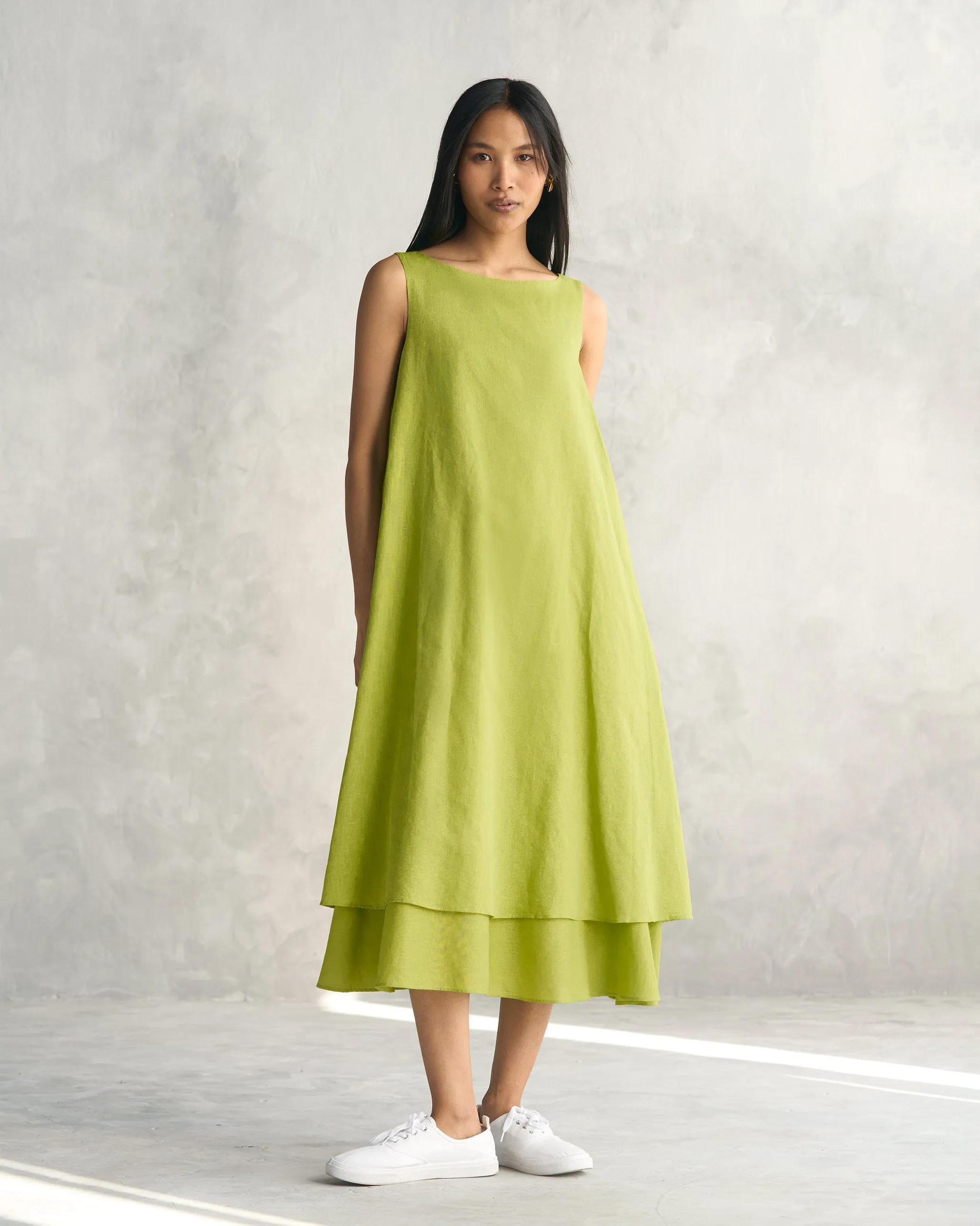 Double Layer Dress - Lime