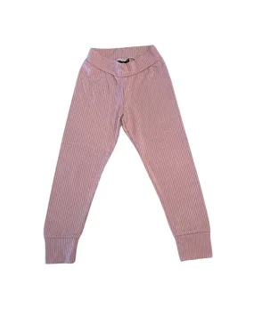 Dusty Rose Bamboo Rib Knit Leggings