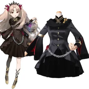 Fate Grand Order Black Formal Dress Uniform Lancer Ereshkigal Cosplay Costume