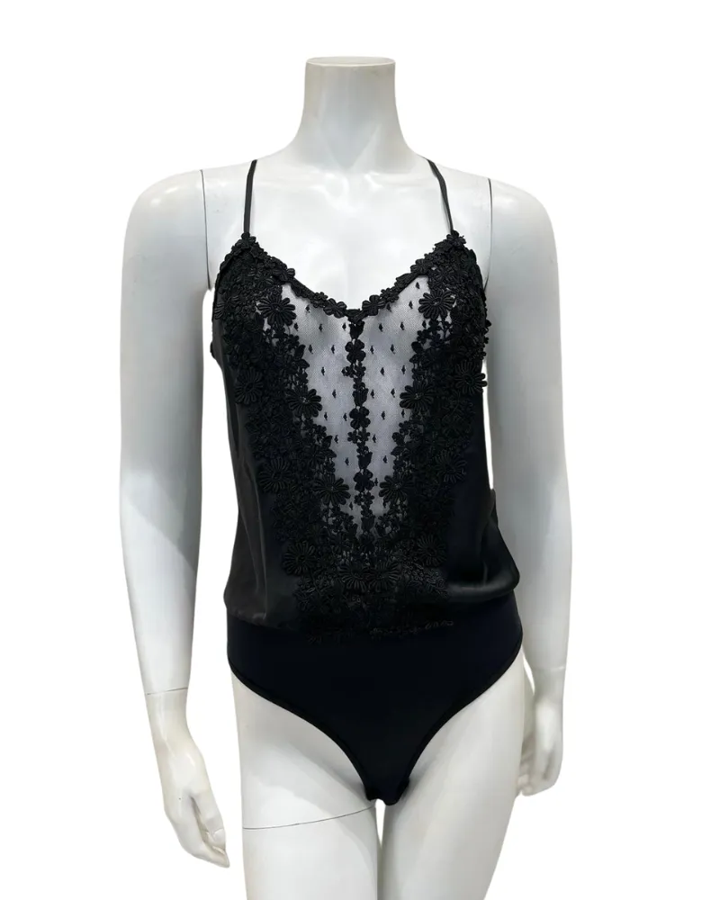 Flora Nikrooz Black Showstopper Lace Teddy